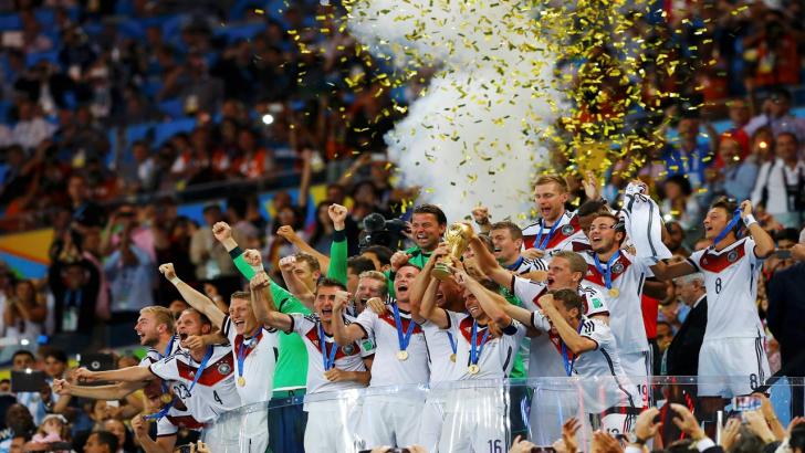 Germany celebrate their World Cup win in 2014